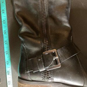 Steven by Steve Madden 21" Soft Leather Buckle Fashion Boots
